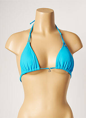 Haut de maillot de bain fermeture liens à nouer haut soutien-gorge avec mousse de rembourrage amovible bleu BANANA MOON femme