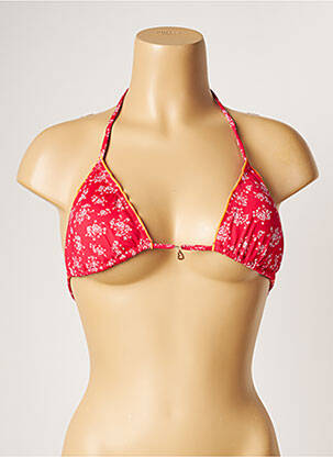 Haut de maillot de bain stretch haut soutien-gorge avec mousse de rembourrage amovible rouge BANANA MOON femme