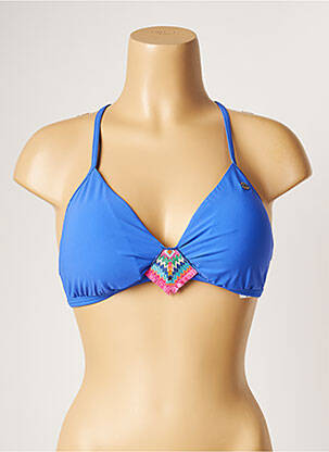 Haut de maillot de bain stretch haut soutien-gorge avec mousse de rembourrage amovible bleu BANANA MOON femme