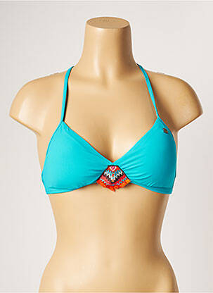 Haut de maillot de bain stretch haut soutien-gorge avec mousse de rembourrage amovible vert BANANA MOON femme