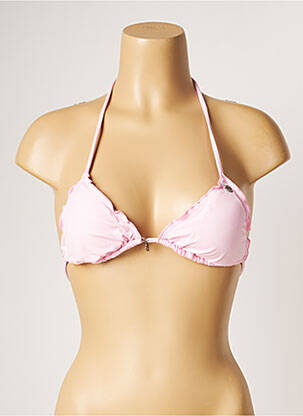 Haut de maillot de bain fermeture liens à nouer haut soutien-gorge avec mousse de rembourrage amovible rose BANANA MOON femme