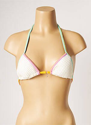 Haut de maillot de bain stretch haut soutien-gorge avec mousse de rembourrage amovible blanc BANANA MOON femme