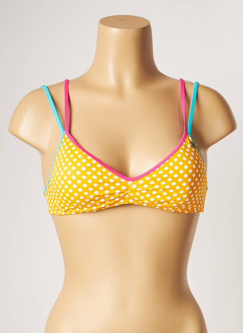 Haut de maillot de bain stretch haut soutien-gorge avec mousse de rembourrage amovible jaune BANAN M femme