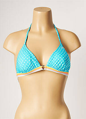 Haut de maillot de bain stretch haut soutien-gorge avec mousse de rembourrage amovible bleu BANANA MOON femme
