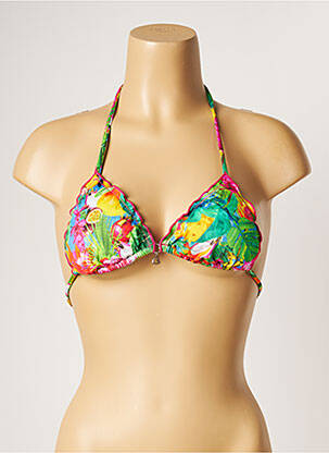 Haut de maillot de bain stretch haut soutien-gorge avec mousse de rembourrage amovible vert BANANA MOON femme