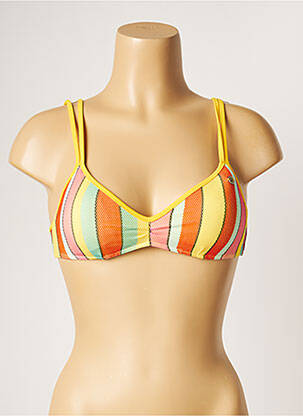 Haut de maillot de bain stretch haut soutien-gorge avec mousse de rembourrage amovible jaune BANANA MOON femme