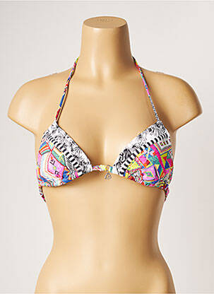 Haut de maillot de bain stretch haut soutien-gorge avec mousse de rembourrage amovible blanc BANANA MOON femme
