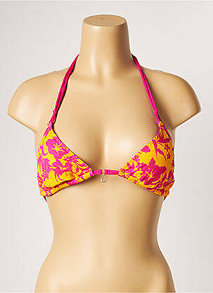 Haut de maillot de bain stretch haut soutien-gorge avec mousse de rembourrage amovible jaune BANANA MOON femme