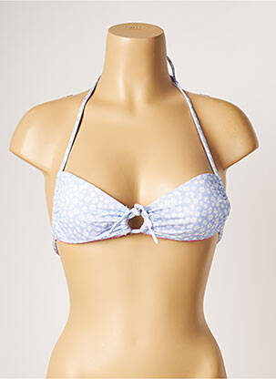 Haut de maillot de bain stretch haut soutien-gorge avec mousse de rembourrage amovible bleu BANANA MOON femme