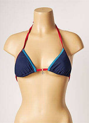 Haut de maillot de bain stretch haut soutien-gorge avec mousse de rembourrage amovible bleu BANANA MOON femme