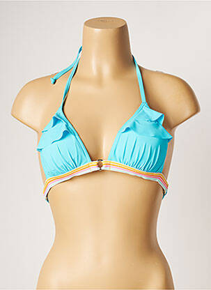 Haut de maillot de bain stretch haut soutien-gorge avec mousse de rembourrage amovible bleu BANANA MOON femme