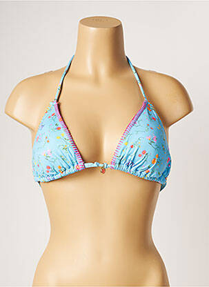 Haut de maillot de bain stretch haut soutien-gorge avec mousse de rembourrage amovible bleu BANANA MOON femme