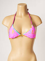 Haut de maillot de bain stretch haut soutien-gorge avec mousse de rembourrage amovible rose BANANA MOON femme