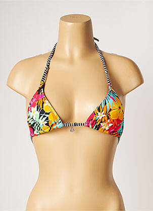 Haut de maillot de bain stretch haut soutien-gorge avec mousse de rembourrage amovible noir BANANA MOON femme