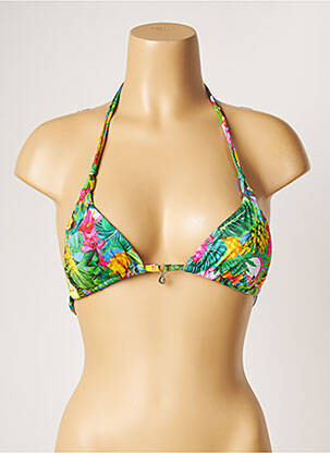 Haut de maillot de bain stretch haut soutien-gorge avec mousse de rembourrage amovible vert BANANA MOON femme