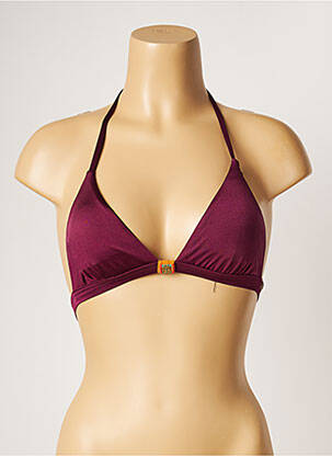 Haut de maillot de bain stretch haut soutien-gorge avec mousse de rembourrage amovible violet BANANA MOON femme