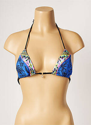 Haut de maillot de bain stretch haut soutien-gorge avec mousse de rembourrage amovible bleu BANANA MOON femme