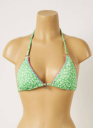 Haut de maillot de bain stretch haut soutien-gorge avec mousse de rembourrage amovible vert BANANA MOON femme