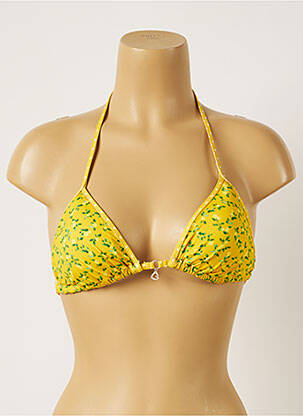 Haut de maillot de bain stretch haut soutien-gorge avec mousse de rembourrage amovible jaune BANANA MOON femme