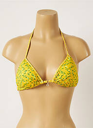 Haut de maillot de bain stretch haut soutien-gorge avec mousse de rembourrage amovible jaune BANANA MOON femme