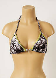 Haut de maillot de bain stretch haut soutien-gorge avec mousse de rembourrage amovible noir BANANA MOON femme