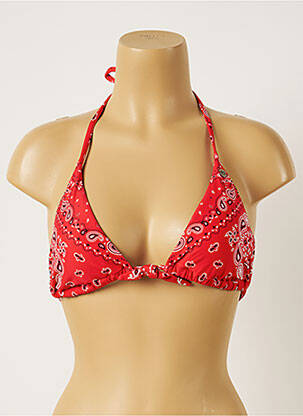 Haut de maillot de bain stretch haut soutien-gorge avec mousse de rembourrage amovible rouge BANANA MOON femme