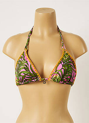 Haut de maillot de bain stretch haut soutien-gorge moulé vert BANANA MOON femme