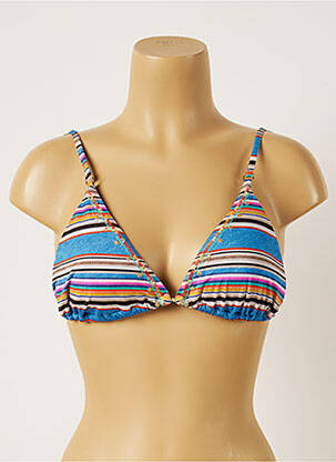 Haut de maillot de bain stretch haut soutien-gorge avec mousse de rembourrage amovible bleu BANANA MOON femme