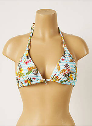 Haut de maillot de bain stretch haut soutien-gorge avec mousse de rembourrage amovible bleu BANANA MOON femme