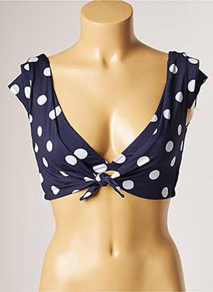 Haut de maillot de bain stretch bleu BANANA MOON femme