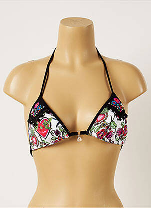 Haut de maillot de bain stretch haut triangles blanc BANANA MOON femme