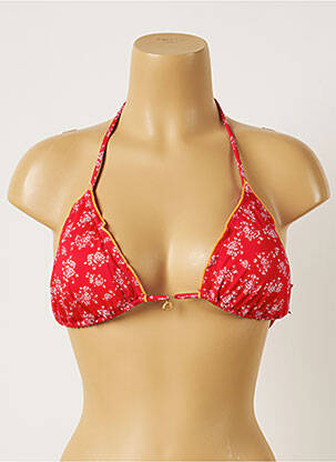 Haut de maillot de bain stretch haut triangles rouge BANANA MOON femme