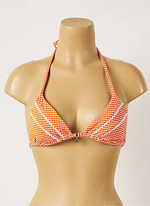 Haut de maillot de bain stretch haut triangles orange BANANA MOON femme