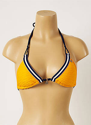 Haut de maillot de bain stretch haut triangles jaune BANANA MOON femme