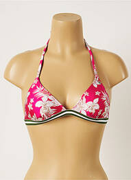 Haut de maillot de bain stretch haut triangles rose BANANA MOON femme