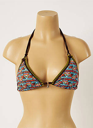 Haut de maillot de bain stretch haut triangles marron BANANA MOON femme