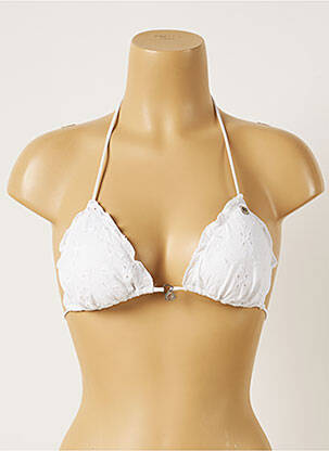 Haut de maillot de bain stretch haut triangles blanc BANANA MOON femme