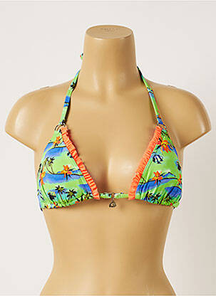 Haut de maillot de bain stretch haut triangles vert BANANA MOON femme