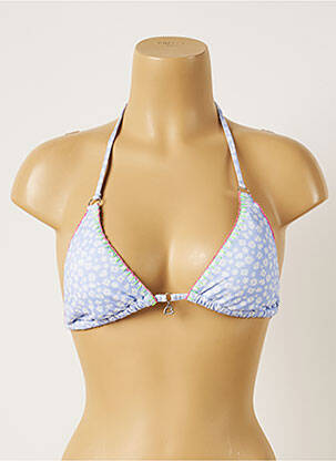 Haut de maillot de bain stretch haut soutien-gorge avec mousse de rembourrage amovible bleu BANANA MOON femme