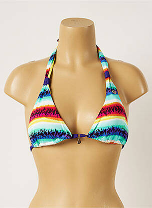 Haut de maillot de bain stretch haut soutien-gorge avec mousse de rembourrage amovible bleu BANANA MOON femme