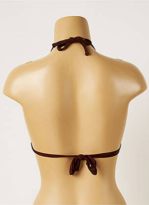 Haut de maillot de bain stretch haut soutien-gorge avec mousse de rembourrage amovible marron BANANA MOON femme