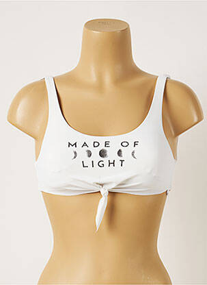 Haut de maillot de bain stretch haut soutien-gorge moulé blanc BANANA MOON femme