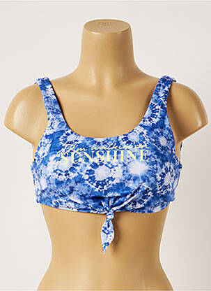 Haut de maillot de bain stretch haut soutien-gorge moulé bleu BANANA MOON femme