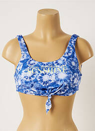 Haut de maillot de bain stretch haut soutien-gorge moulé bleu BANANA MOON femme