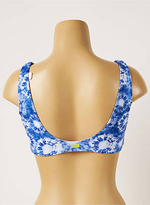 Haut de maillot de bain stretch haut soutien-gorge moulé bleu BANANA MOON femme