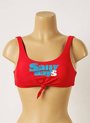 Haut de maillot de bain stretch haut soutien-gorge moulé rouge BANANA MOON femme