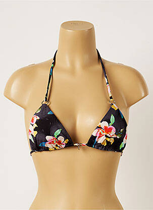 Haut de maillot de bain stretch haut soutien-gorge avec mousse de rembourrage amovible noir BANANA MOON femme