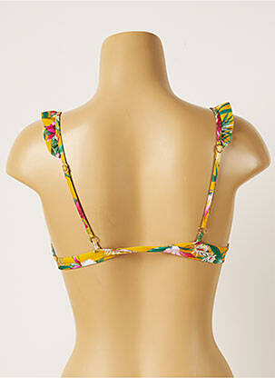 Haut de maillot de bain stretch haut soutien-gorge avec mousse de rembourrage amovible jaune BANANA MOON femme
