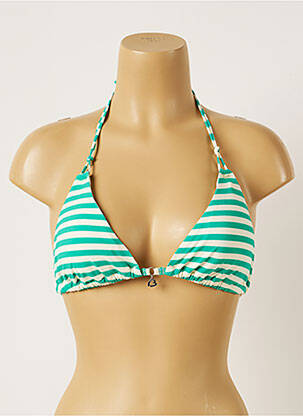 Haut de maillot de bain stretch haut soutien-gorge avec mousse de rembourrage amovible vert BANANA MOON femme
