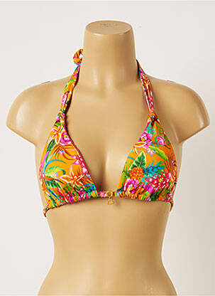 Haut de maillot de bain stretch haut soutien-gorge avec mousse de rembourrage amovible orange BANANA MOON femme